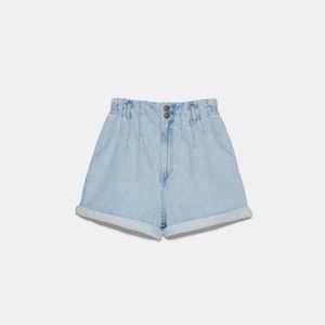Denim paper bag shorts 🩳